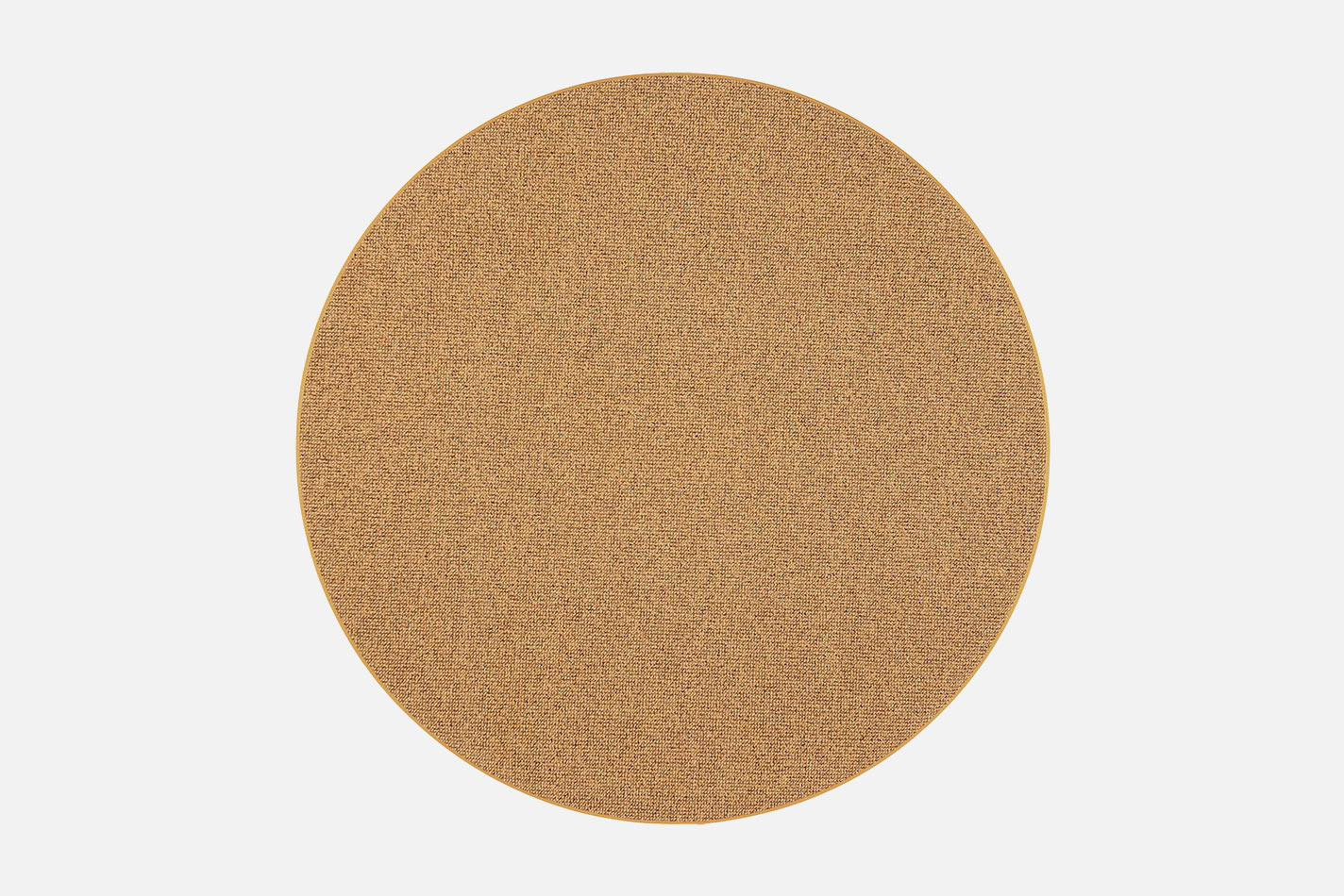 VM Carpet Tweed pyöreä tuftattu polyamidimatto, 85% polyamidi/15% polypropeeni, Ø240cm, keltainen