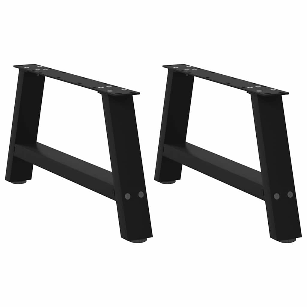 vidaXL Sohvapöydän jalat A-muotoiset 2 kpl musta 60x(30-31) cm teräs