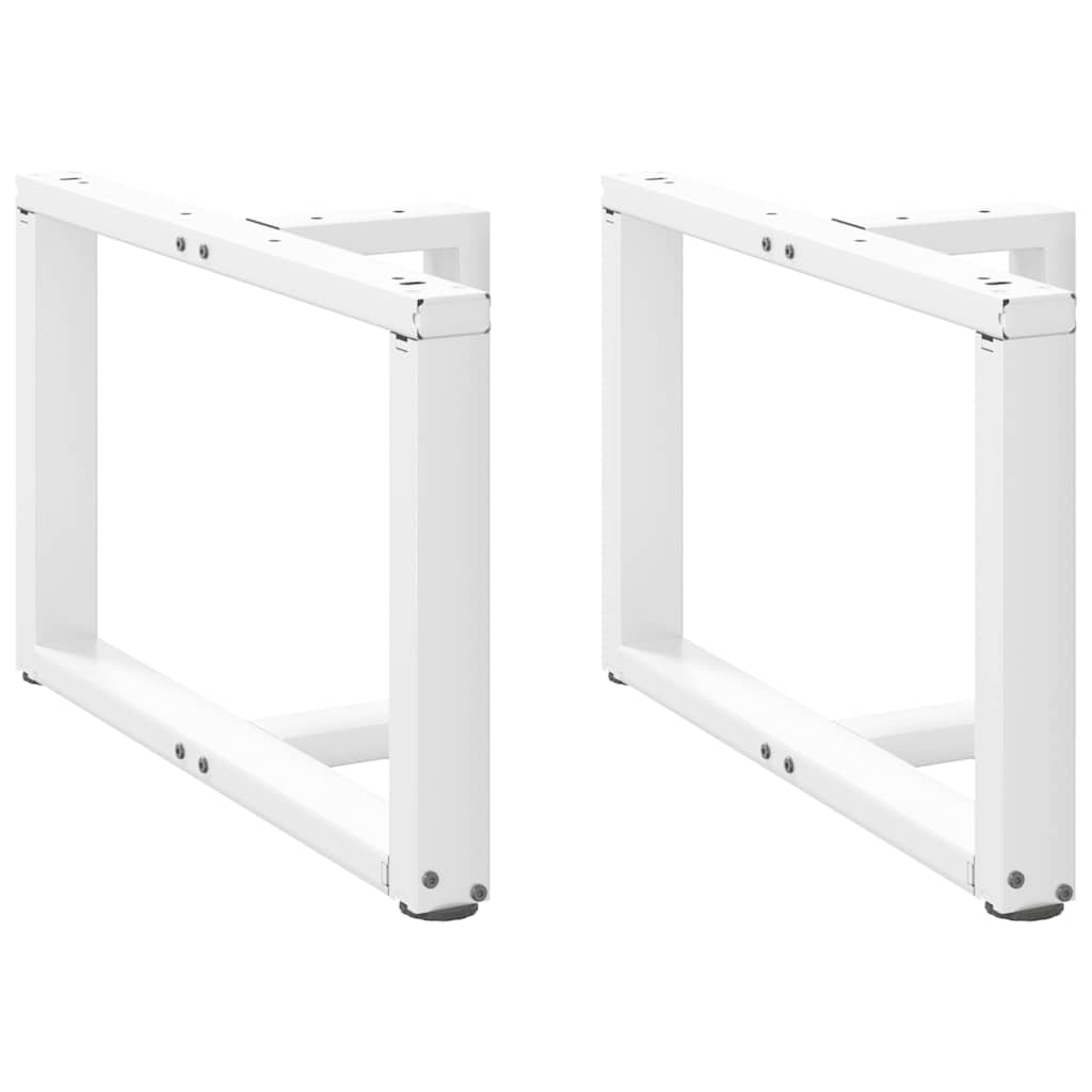vidaXL Sohvapöydän jalat T-muotoiset 2 kpl valkoinen 70x25x(42-43) cm teräs