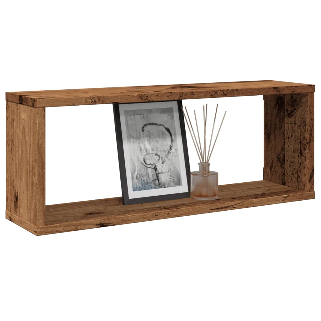 vidaXL Kuutioseinähyllyt 6 kpl Vanha Puu 60x15x23 cm