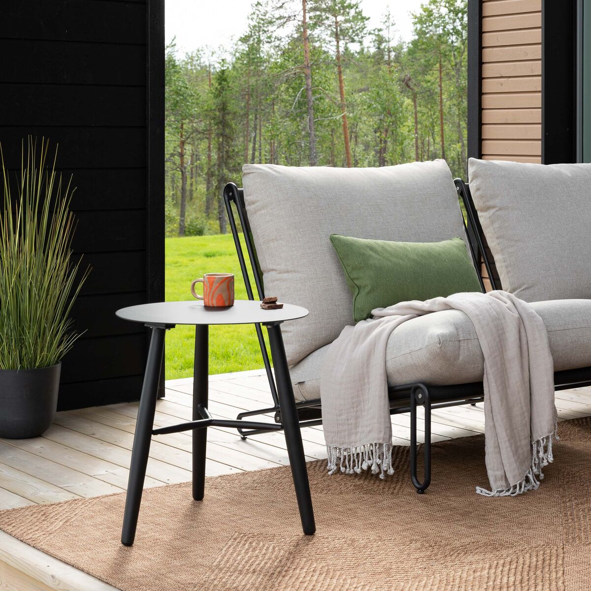 Brafab Vannes pyöreä sohvapöytä Ø45 cm musta