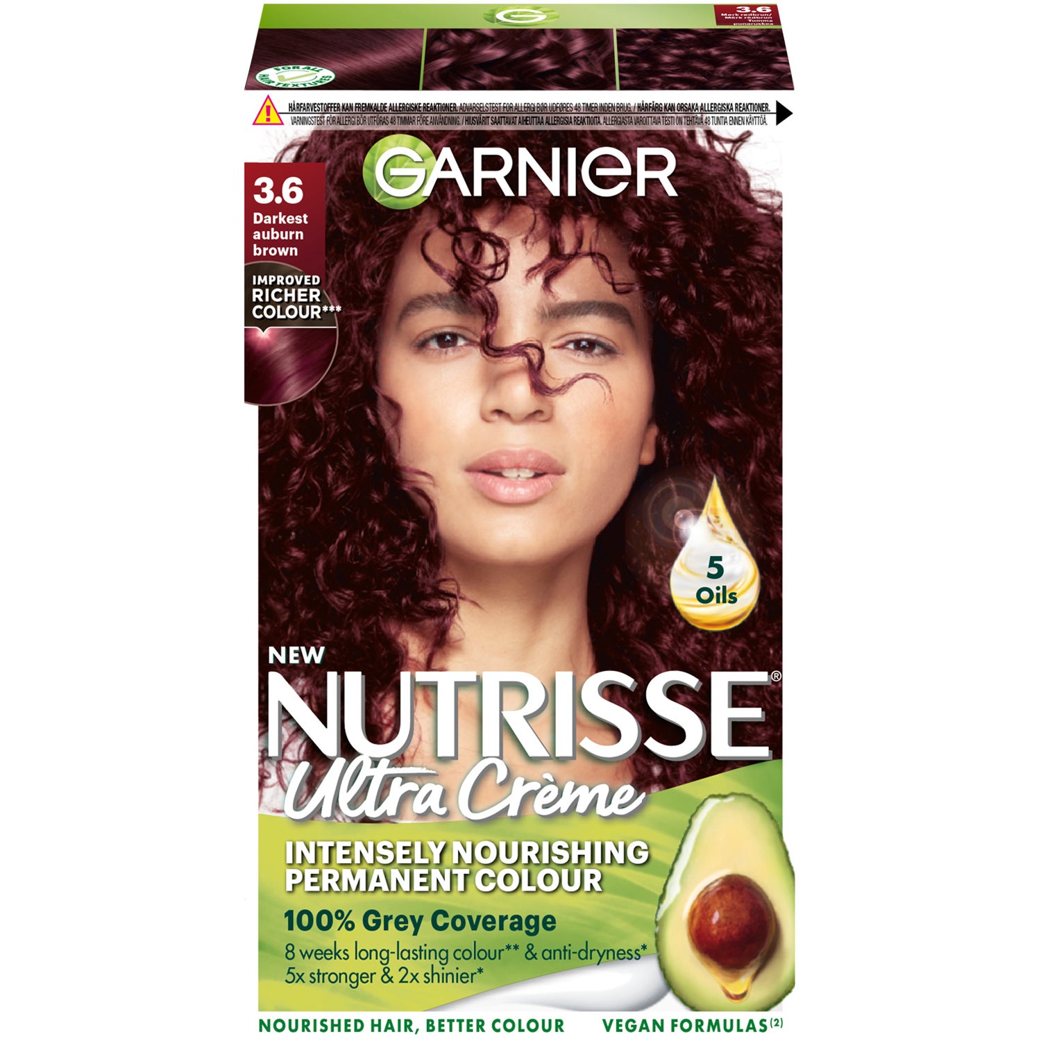 Garnier Nutrisse Cream 3.6 Dark Red Brown