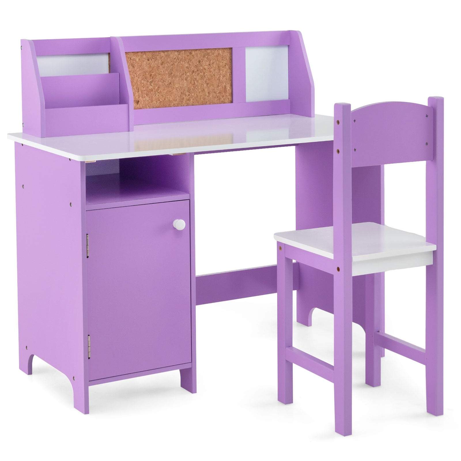 Lasten työpöytäsetti tuoleilla – violetti